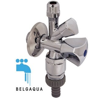 KOMBI HOEKSTOPKRAAN 1/2" BELGAQUA