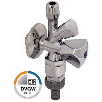 KOMBI HOESTOPKRAAN 1/2" DVGW OVERLOOP CHROMAT