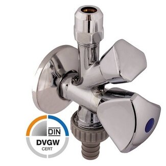 KOMBI HOESTOPKRAAN 1/2" DVGW CHROMAT