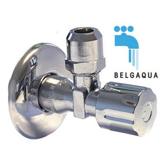 HOEKSTOPKRAAN DRAAIKNOP 1/2"M X 10 BELGAQUA