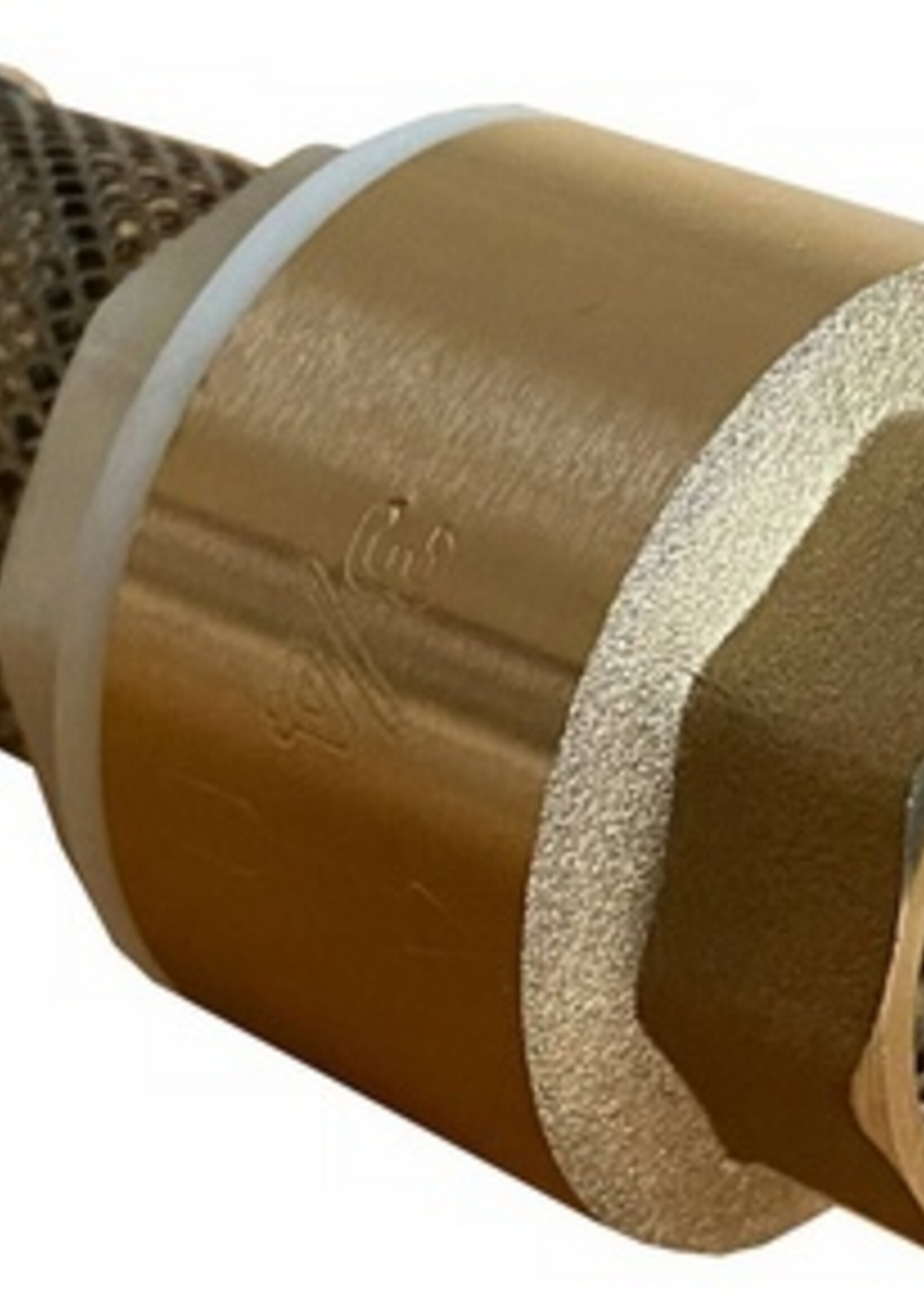 3/4" VOETKLEP MESSING,  RVS ZUIGKORF