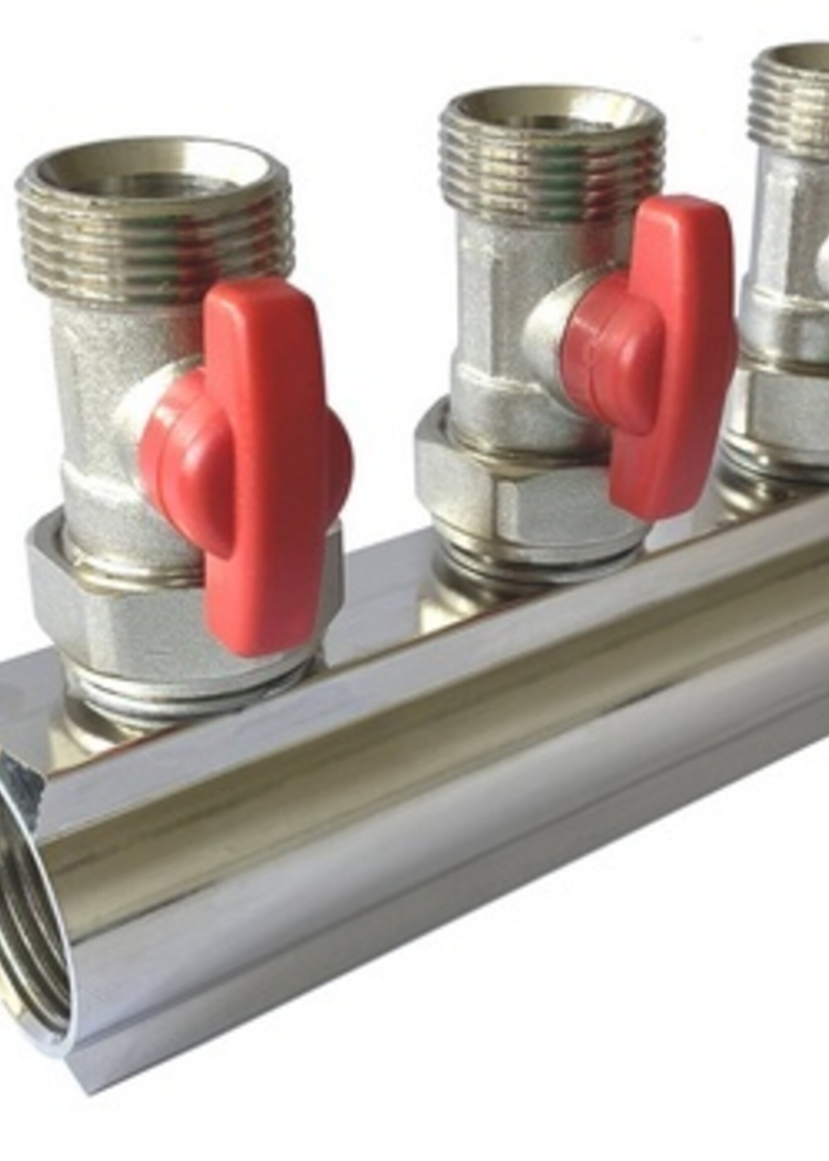 MOUNTED. DISTRIBUTOR 4/4"-2 x 3/4" EURO-CONE- RED