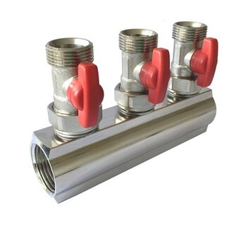 GEMONT. VERDELER 4/4"-2 x 3/4" EURO-CONE- ROOD