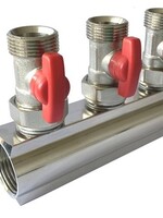 GEMONT. VERDELER 4/4"-5 x 3/4" EURO-CONE- ROOD