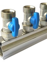 GEMONT. VERDELER 4/4"-2 x 3/4" EURO-CONE- BLAUW
