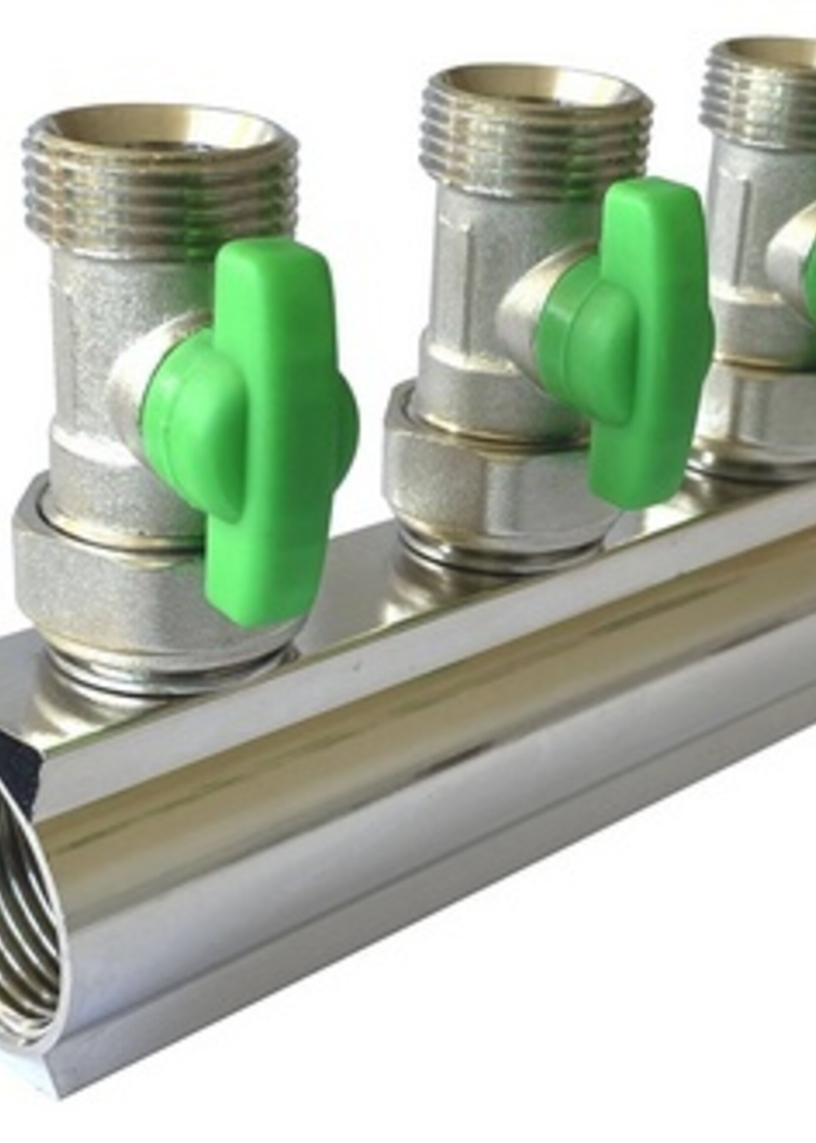 MOUNTED. DISTRIBUTOR 4/4"-4 x 3/4" EURO-CONE- GREEN