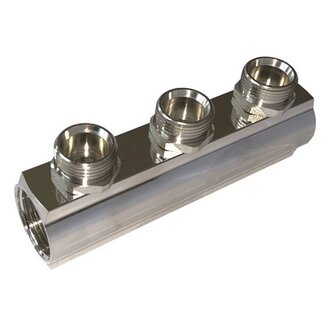 GEMONT. VERDELER 4/4"-5 x 3/4" EURO-CONE NIPPEL