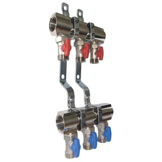 DUBB. GEMONT. VERDELER 4/4"-9 x 3/4" EURO-CONE KRA