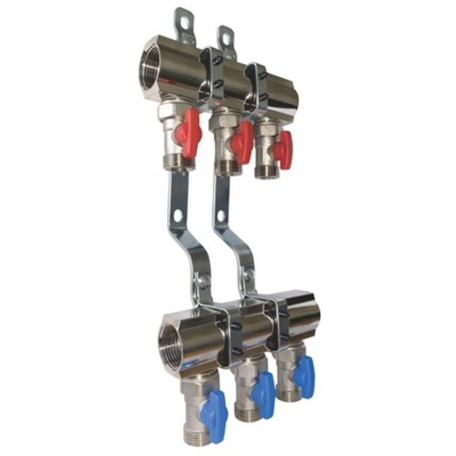 DUBB. GEMONT. VERDELER 4/4"-10 x 3/4" EURO-CONE KR