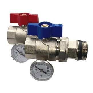 RECHTE KRAAN 4/4"  BL VR INOX VERDELER