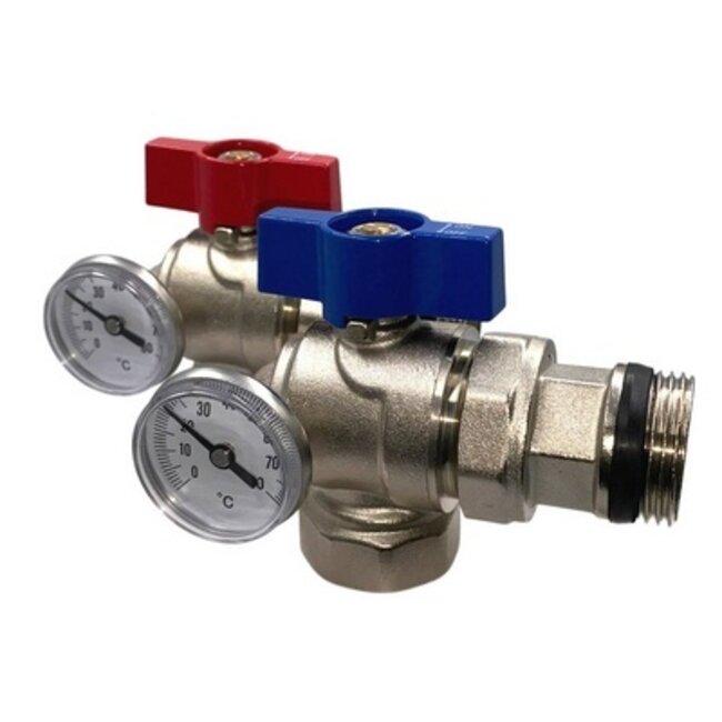 HAAKSE  KRAAN 4/4" RD VR INOX VERDELER