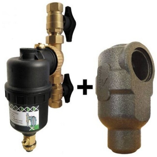 MAGNETISCHE FILTER 3/4"  + kranen + isolatie