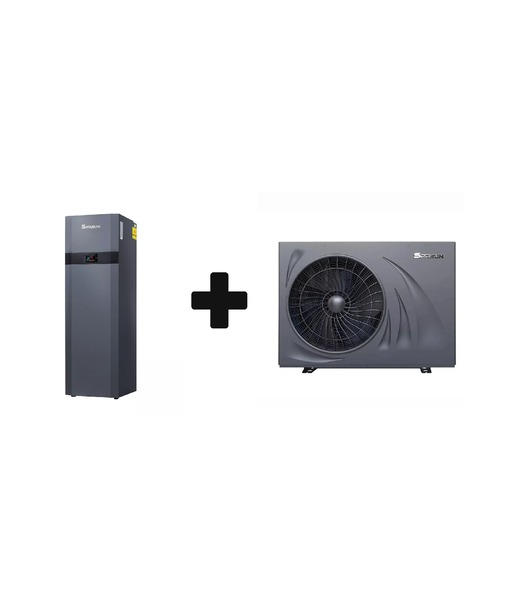 ACTIE! Inclusief Installatie Full-electric SPRSUN Monobloc Warmtepomp CGK030-V4PB 9kW R290 en 150L Hydronic tank