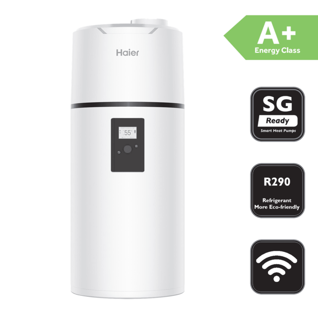 Haier Warmtepompboiler 150L R290 – Energielabel A+ | Inclusief Installatie & ISDE Subsidie