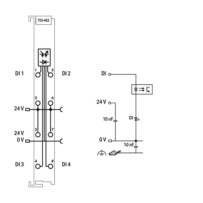 WAGO 753-432 PLC Materialen WAGO-I/O- Systeem Serie 753