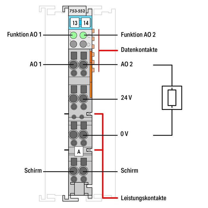 WAGO 753-552 PLC Materialen WAGO-I/O- Systeem Serie 753