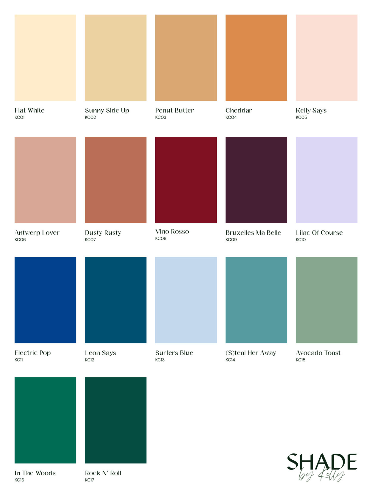 A5 samples - Shade By Kelly