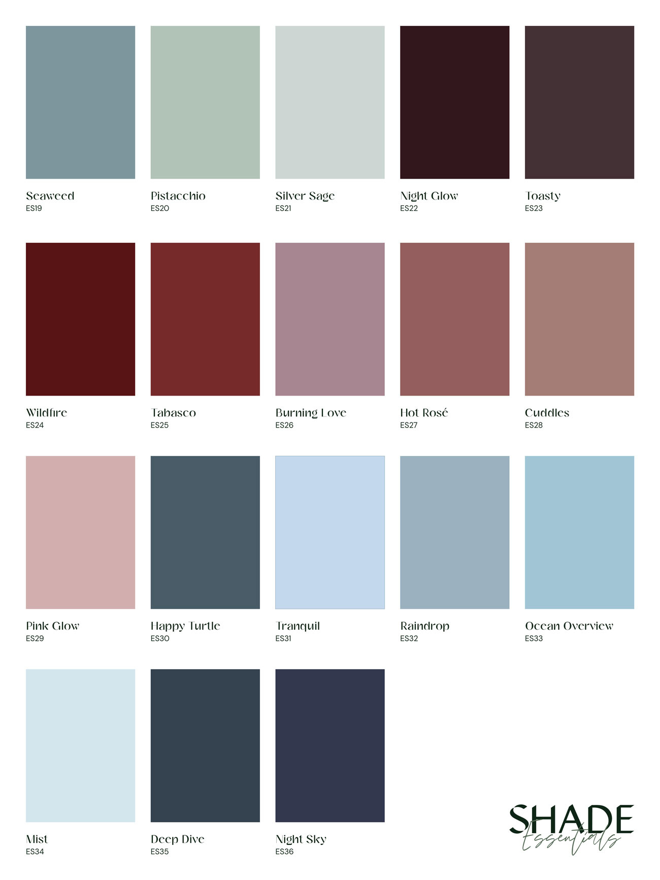 A5 samples - Shade Essentials