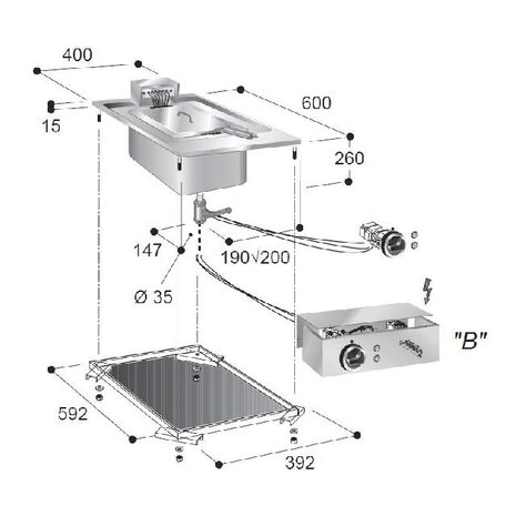 Combisteel El. friteuse 1x10 l | 7266.0065 Combisteel El. friteuse 1x10 l | 7266.0065
