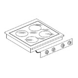 Combisteel Keramische kookunit 4 zones Combisteel Keramische kookunit 4 zones