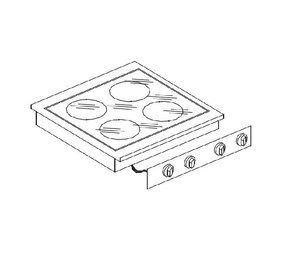 Combisteel Keramische kookunit 4 zones Combisteel Keramische kookunit 4 zones