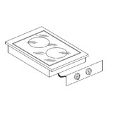 Combisteel Keramische kookunit 2 zones Combisteel Keramische kookunit 2 zones