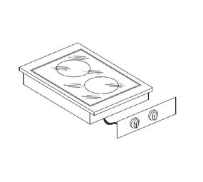 Combisteel Keramische kookunit 2 zones Combisteel Keramische kookunit 2 zones
