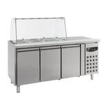 Combisteel Koelwerkbank glasopstand 3 drs Combisteel Koelwerkbank glasopstand 3 drs