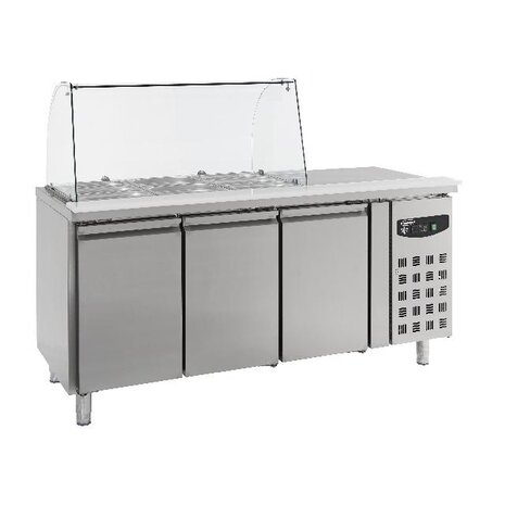 Combisteel Koelwerkbank glasopstand 3 drs | 7950.0415 Combisteel Koelwerkbank glasopstand 3 drs | 7950.0415