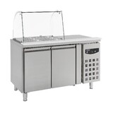 Combisteel Koelwerkbank glasopstand 2 deuren Combisteel Koelwerkbank glasopstand 2 deuren