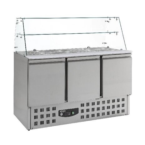 Combisteel Gekoelde saladette glas 3 drs | 7950.0405 Combisteel Gekoelde saladette glas 3 drs | 7950.0405