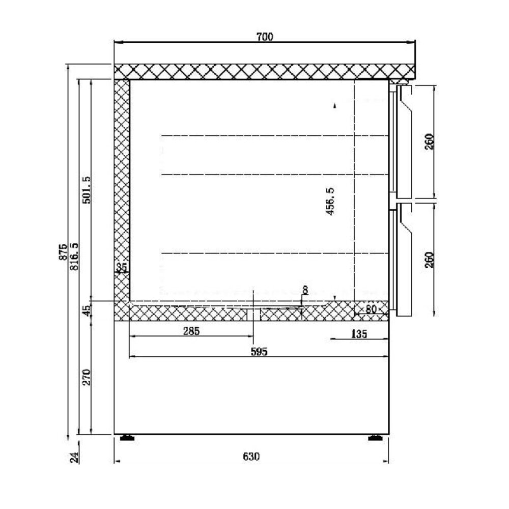 Combisteel Koelwerkbank 6 laden | 7950.0113 Combisteel Koelwerkbank 6 laden | 7950.0113