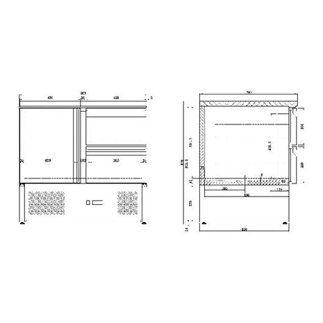 Combisteel Koelwerkbank 1 deur 2 laden | 7950.0108 Combisteel Koelwerkbank 1 deur 2 laden | 7950.0108