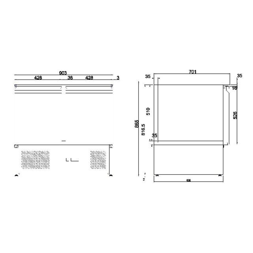 Combisteel Koelwerkbank 2 deuren | 7950.0106 Combisteel Koelwerkbank 2 deuren | 7950.0106