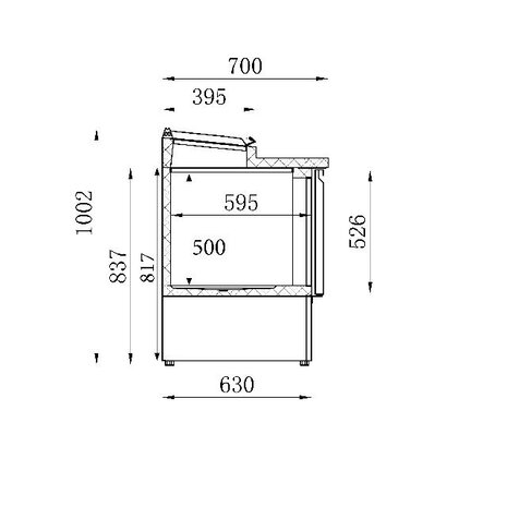Combisteel Saladette 3 drs | 7950.0100 Combisteel Saladette 3 drs | 7950.0100