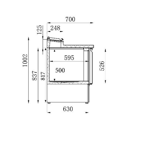 Combisteel Saladette 2 deurs 5x1 6 gn pan | 7950.0095 Combisteel Saladette 2 deurs 5x1 6 gn pan | 7950.0095