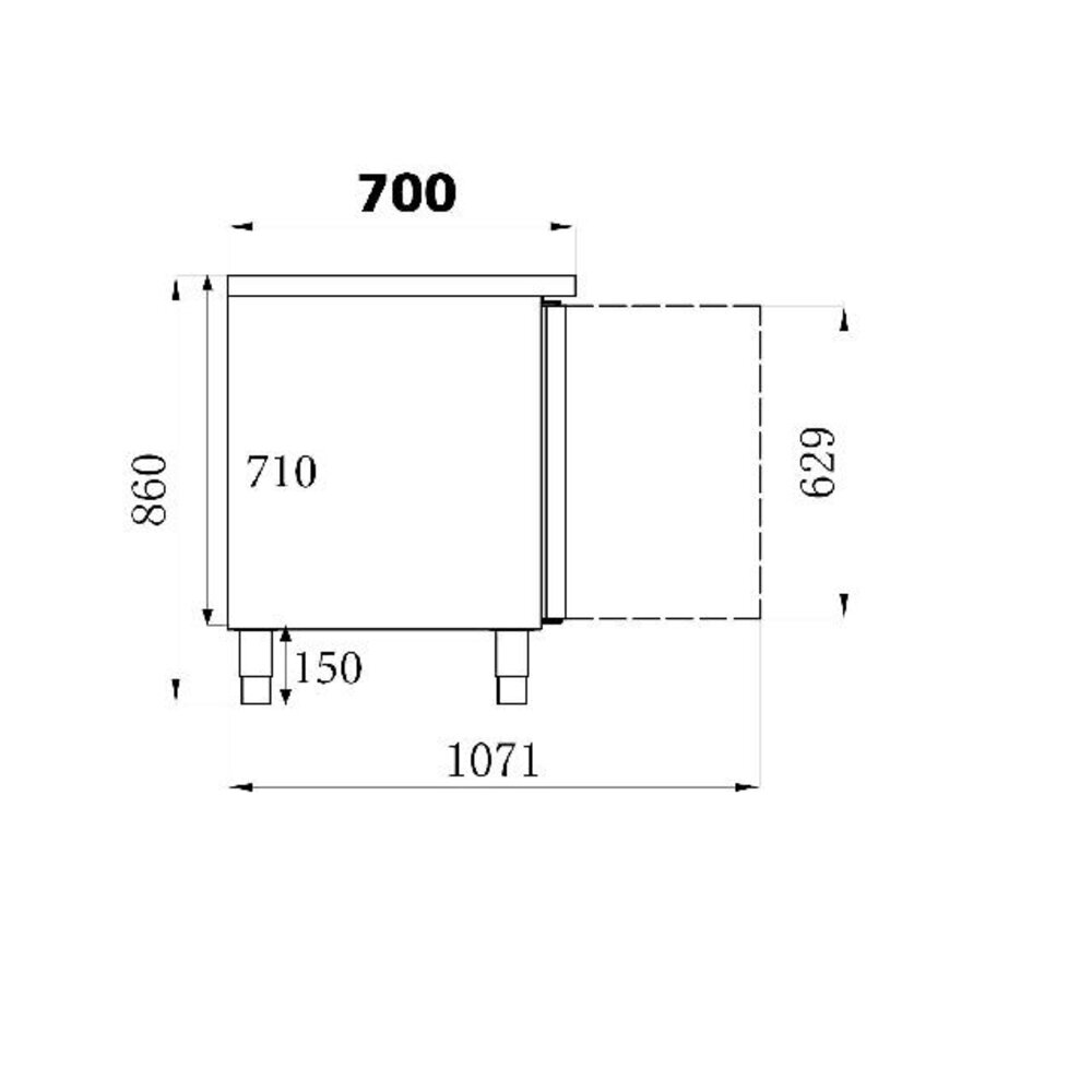 Combisteel 700 koelwerkbank 3 drs | 7950.0082 Combisteel 700 koelwerkbank 3 drs | 7950.0082
