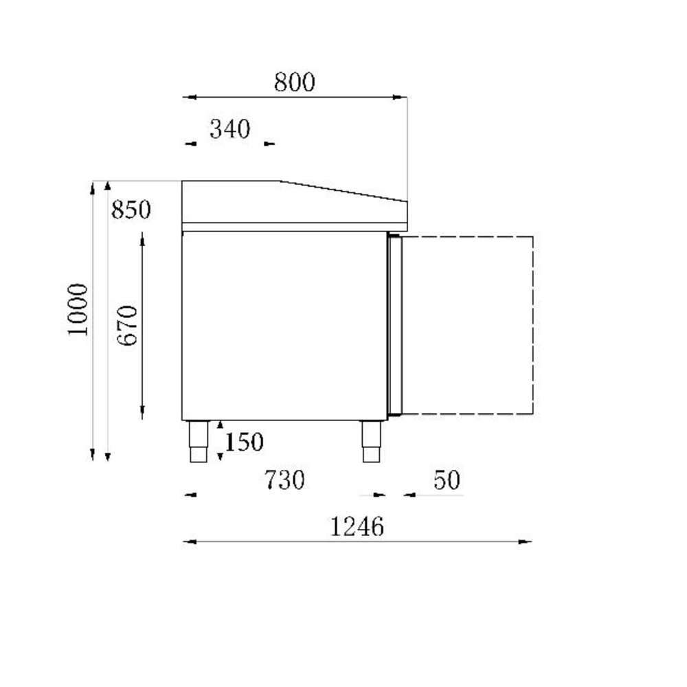 Combisteel Pizzawerkbank 3 drs | 7950.0044 Combisteel Pizzawerkbank 3 drs | 7950.0044