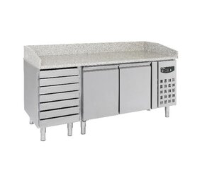Combisteel Pizzawerkbank 2 drs 7 laden Combisteel Pizzawerkbank 2 drs 7 laden