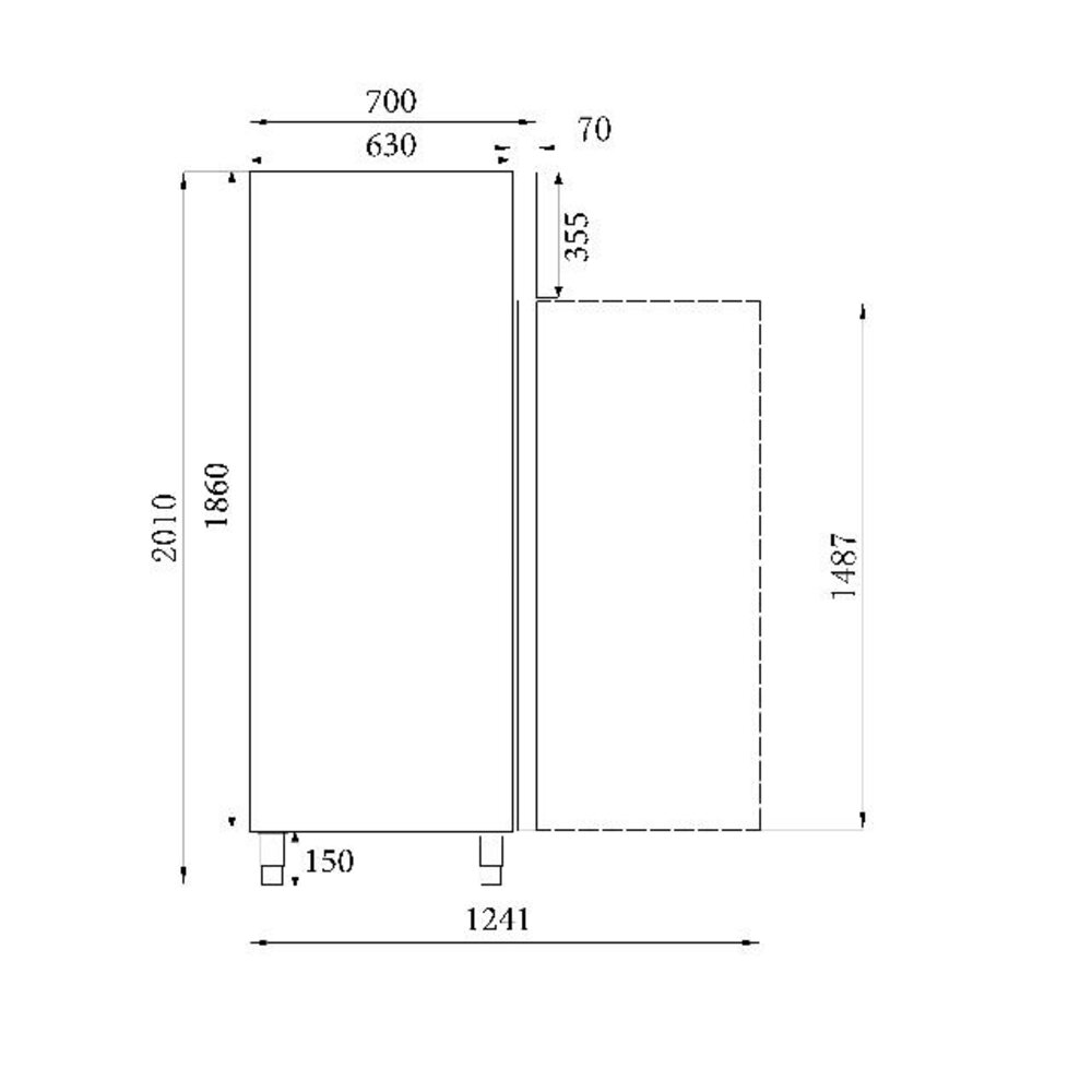 Combisteel Vrieskast 1 deur | 7450.0702 Combisteel Vrieskast 1 deur | 7450.0702