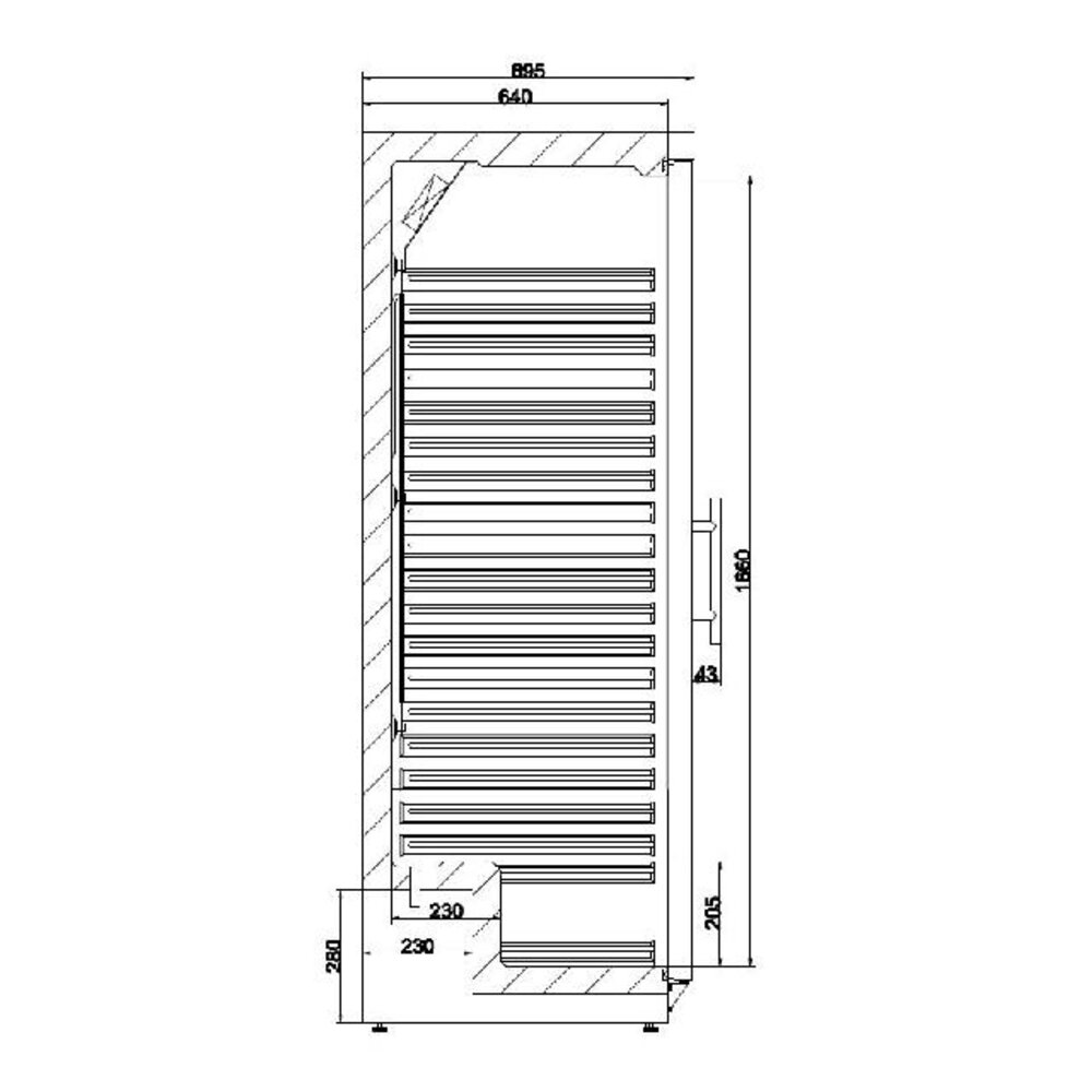 Combisteel Koelkast 1 glasdeur | 7450.0562 Combisteel Koelkast 1 glasdeur | 7450.0562