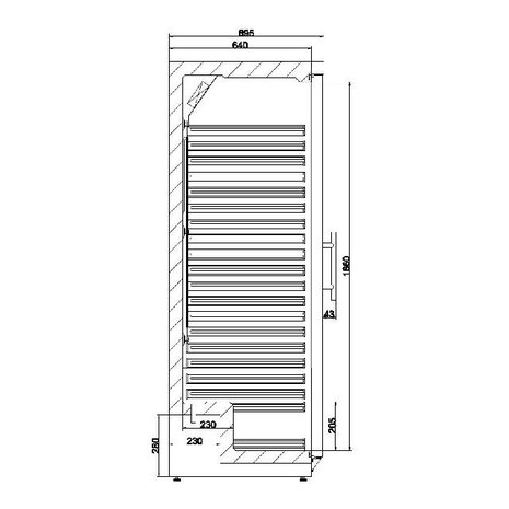 Combisteel Koelkast 1 glasdeur | 7450.0562 Combisteel Koelkast 1 glasdeur | 7450.0562
