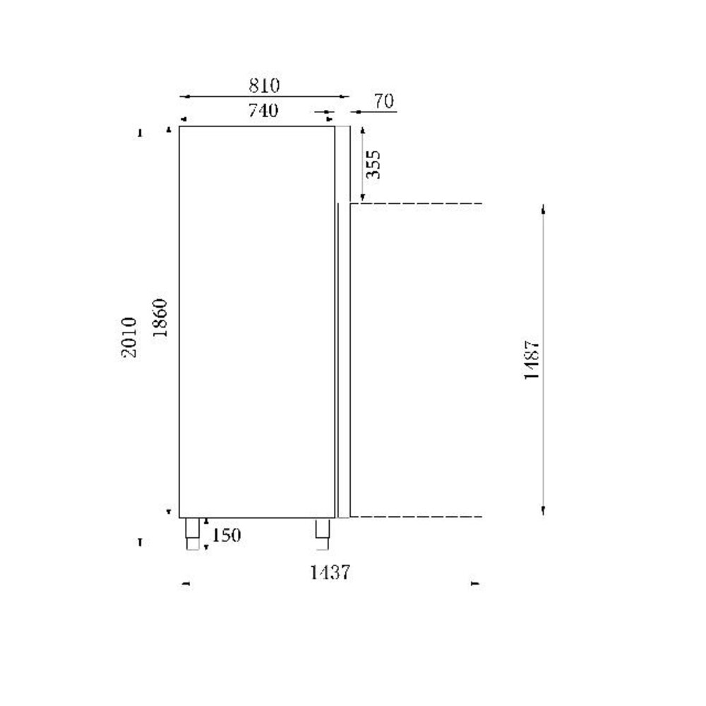 Combisteel Koelkast rvs+alu 1200 ltr statisch | 7450.0405 Combisteel Koelkast rvs+alu 1200 ltr statisch | 7450.0405