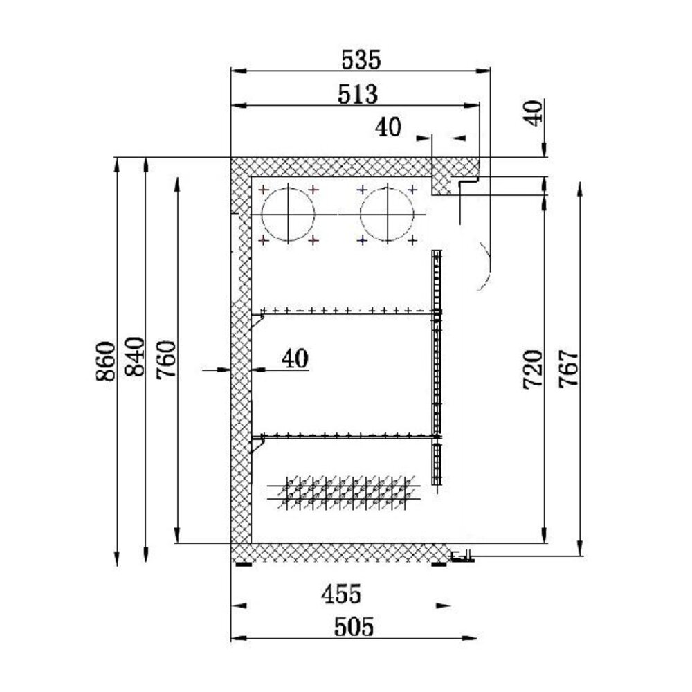 Combisteel Barcooler zwart 2 deurs | 7450.0315 Combisteel Barcooler zwart 2 deurs | 7450.0315
