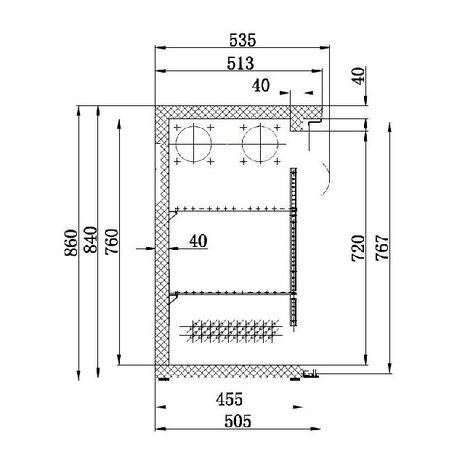 Combisteel Barcooler zwart 2 deurs | 7450.0315 Combisteel Barcooler zwart 2 deurs | 7450.0315