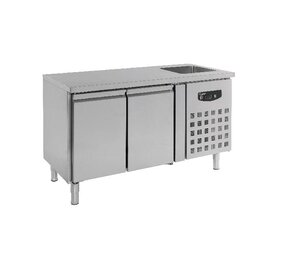 Combisteel 700 koelwerkbank spoelbak 2 deuren Combisteel 700 koelwerkbank spoelbak 2 deuren