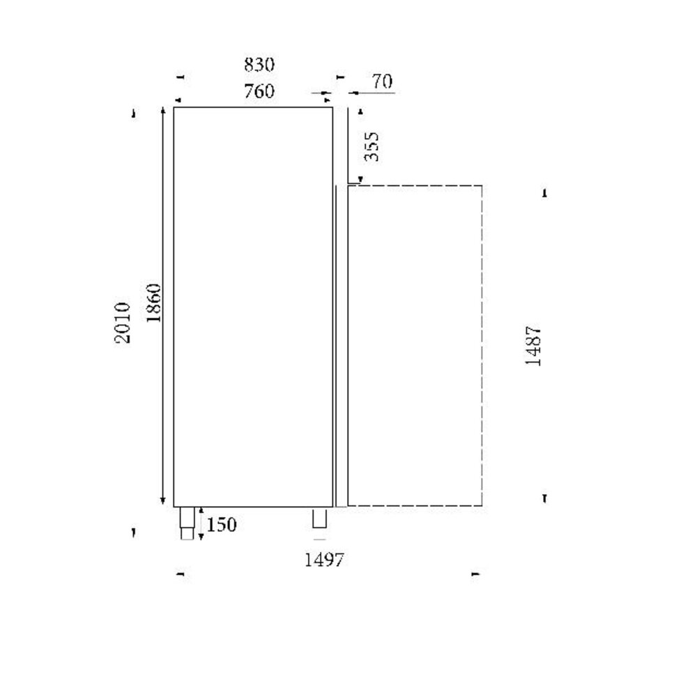 Combisteel Koelkast rvs 2 glasdeuren | 7450.0154 Combisteel Koelkast rvs 2 glasdeuren | 7450.0154