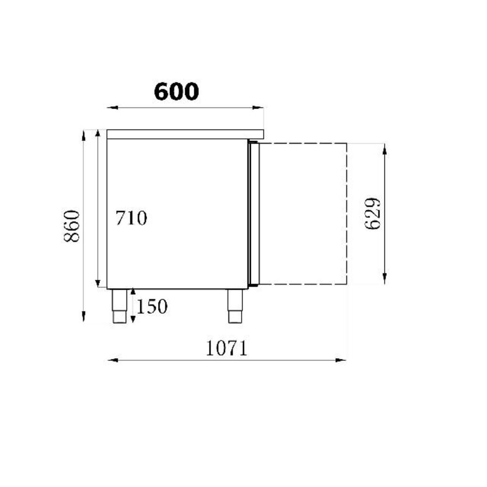 Combisteel 600 koelwerkbank 2 deurs | 7450.0118 Combisteel 600 koelwerkbank 2 deurs | 7450.0118