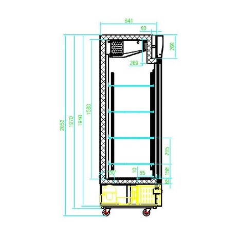 Combisteel Koelkast 1 glasdeur | 7450.0130 Combisteel Koelkast 1 glasdeur | 7450.0130
