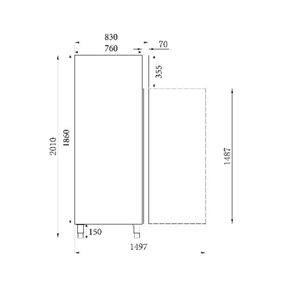 Combisteel Vrieskast rvs 650 l gn650bt | 7450.0076 Combisteel Vrieskast rvs 650 l gn650bt | 7450.0076